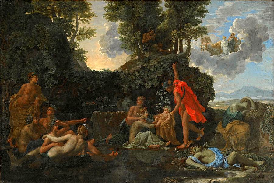 “The Infant Bacchus Entrusted to the Nymphs of Nysa. The Death of Echo and Narcissus”
尼古拉斯·普桑 “The Infant Bacchus Entrusted to the Nymphs of Nysa. The Death of Echo and Narcissus”
尼古拉斯·普桑