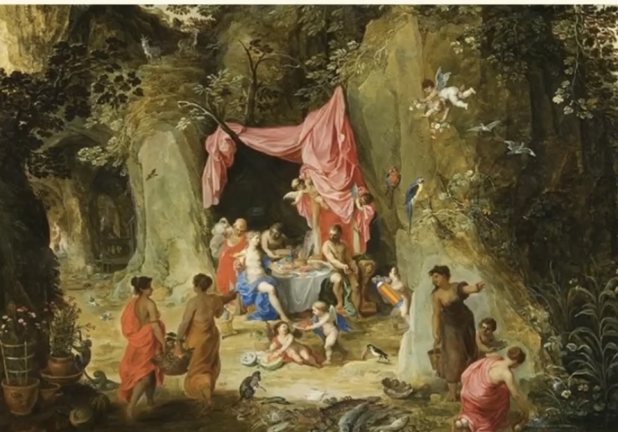 Odysseus as guest at the nymph Calypso, Hendrick van Balen绘 (来源：wikipedia.org) Odysseus as guest at the nymph Calypso, Hendrick van Balen绘 (来源：wikipedia.org)